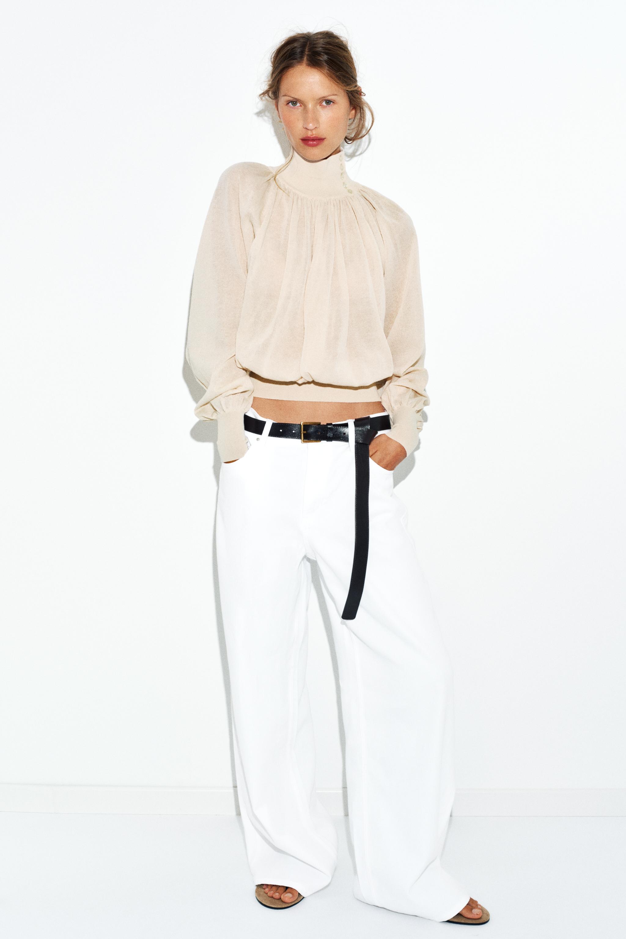 BLOUSE FLUIDE EN MAILLE BIMATIÈRE